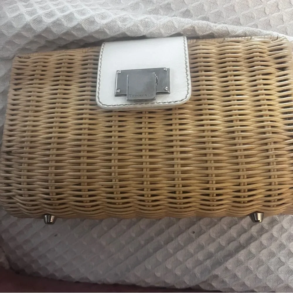 Tiffany & Co. Blaine Wicker Clutch - White